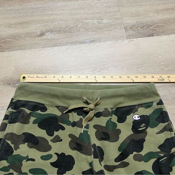 Champion A Bathing Ape Bape Green 1st Camo Sweatpants SIZE: Large - Picture 3 of 10